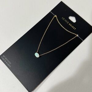 New Icing Select 18k Gold Plated Simulated Opal Multi-Strand Necklace Pendant